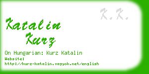 katalin kurz business card